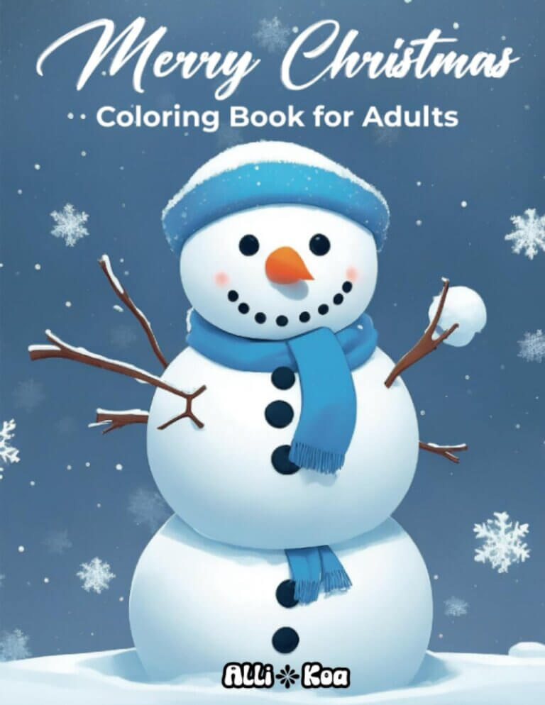 merry christmas coloring book for adults, adult coloring books, printables, coloring pages