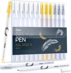 gel pens, coloring supplies, adult coloring