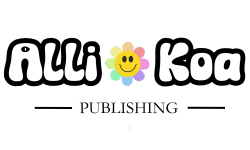 Alli Koa Publishing with flower in middle