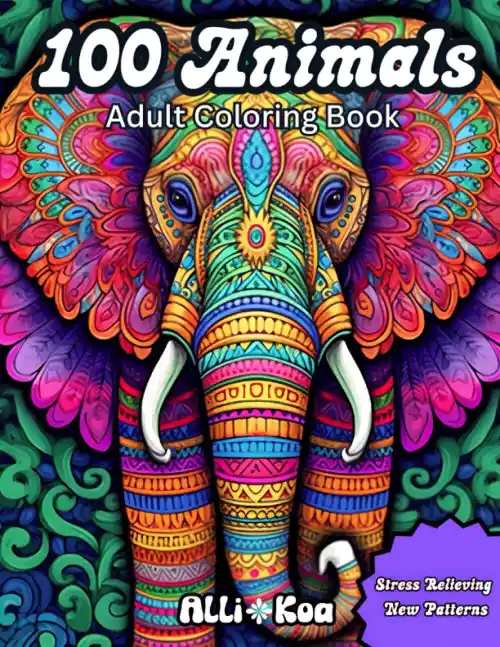 100 Animals Adult Coloring Book With Elephants, Lions, Bears, Turtles, Giraffes and more Coloring Book Relaxation and Mindfulness ISBN-13 ‏ : ‎ 979-8395400765