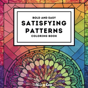 satisfying patterns stained glass mandala coloring book